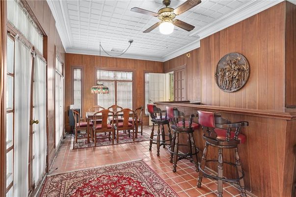 Dining room, Interior, Wooden Walls