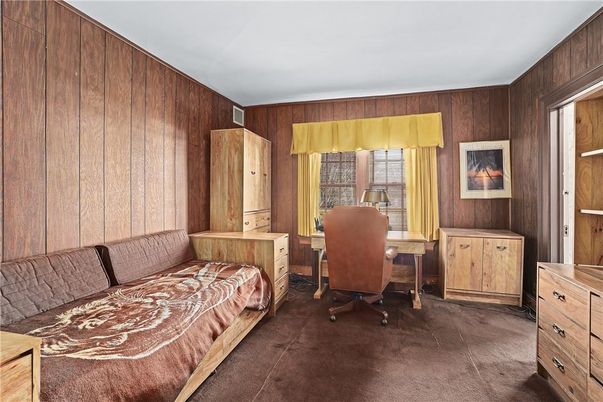 Home Office, Interior, Wooden Walls