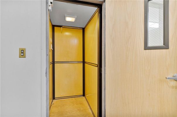 Elevator, Interior, Wood Texture Flooring, Wooden Walls