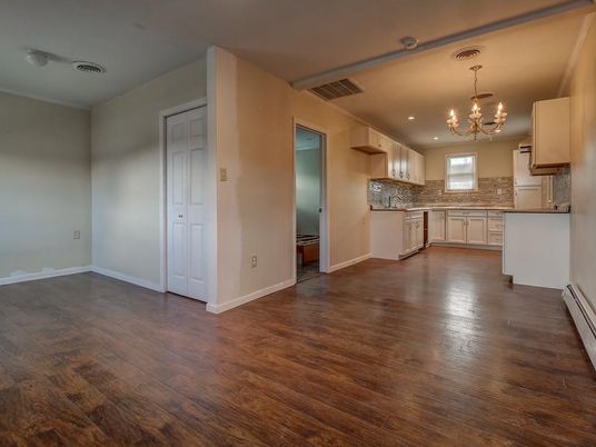 Chandelier, Interior, Kitchen, Recessed Lighting, Wood Texture Flooring