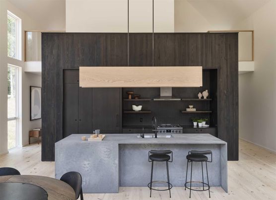 Interior, Kitchen, Wood Texture Flooring
