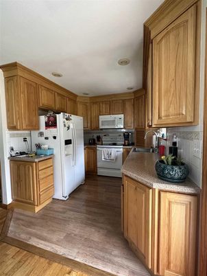 Interior, Kitchen, Wood Texture Flooring