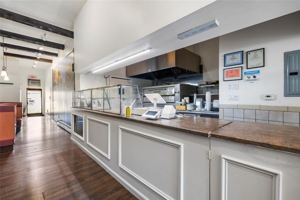 Interior, Kitchen, Pendant Lights, Wooden Beams, Wood Texture Flooring
