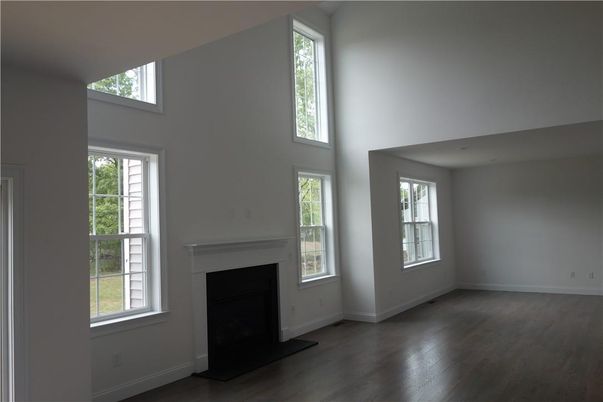 Empty room, Fireplace, Interior, Wood Texture Flooring