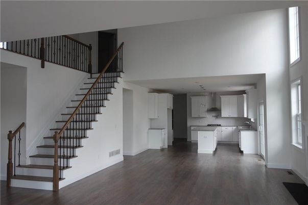 Interior, Kitchen, Pendant Lights, Wood Texture Flooring
