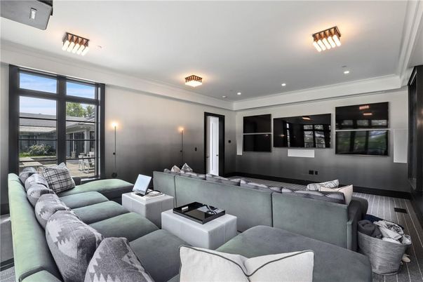 Interior, Living room, Recessed Lighting, Theatre Room