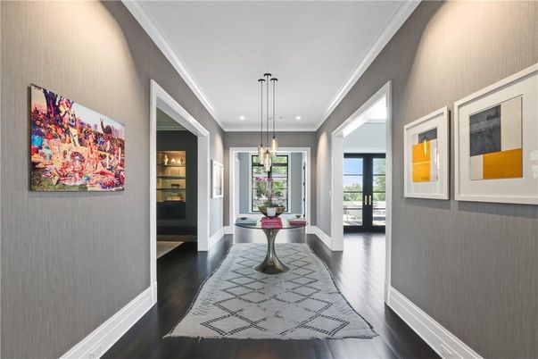 Interior, Pendant Lights, Recessed Lighting, Wood Texture Flooring