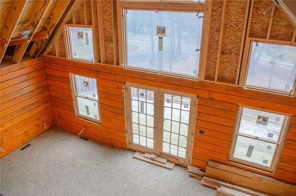 Empty room, Interior, Wooden Beams, Wooden Walls