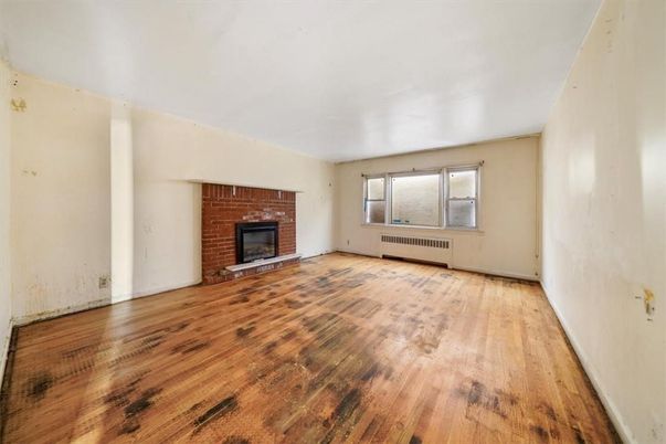 Empty room, Fireplace, Interior, Wood Texture Flooring