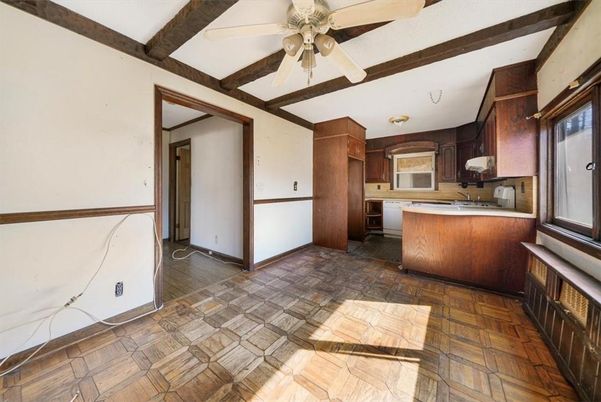Interior, Kitchen, Wood Texture Flooring