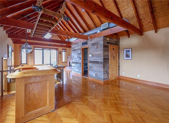Billiard Table, Game Room, Interior, Wooden Beams, Wooden Ceilings, Wood Texture Flooring, Wooden Walls
