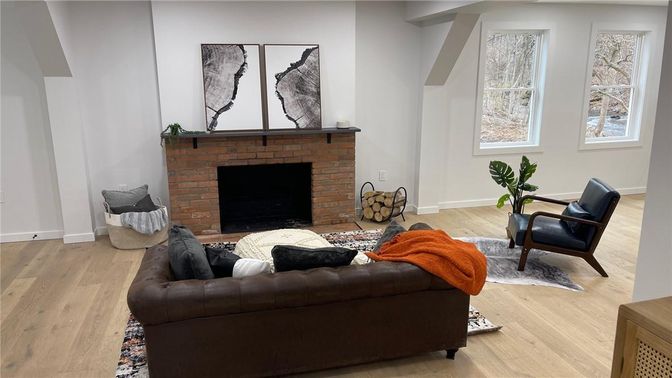 Fireplace, Interior, Living room, Wood Texture Flooring