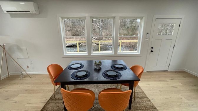 Dining room, Interior, Wood Texture Flooring
