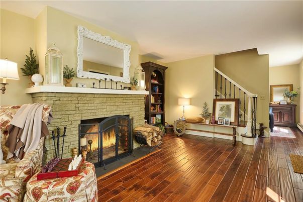 Fireplace, Interior, Wood Texture Flooring