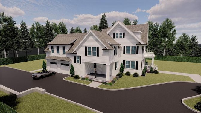 Attached, Exterior, Facade, Farmhouse
