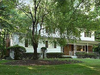 Backyard, Exterior, Facade, Brick Facade, American Foursquare