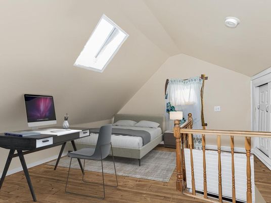 Home Office, Interior, Wood Texture Flooring