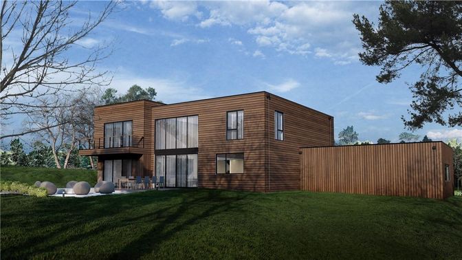 Backyard, Exterior, Facade, Modern