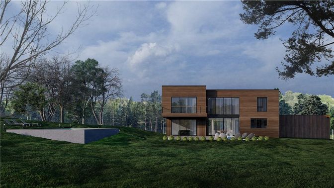 Backyard, Exterior, Facade, Modern