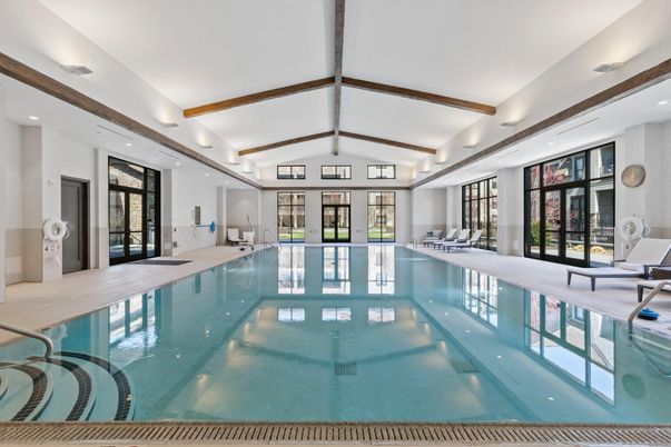 Interior, Pool, Recessed Lighting, Wooden Beams