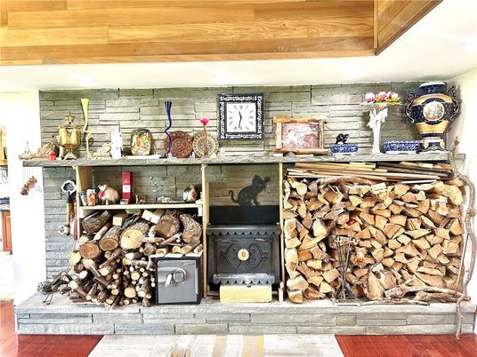 Fireplace, Interior, Stone Walls