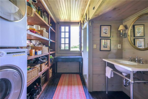 Bathroom, Interior, Wooden Ceilings, Wood Texture Flooring