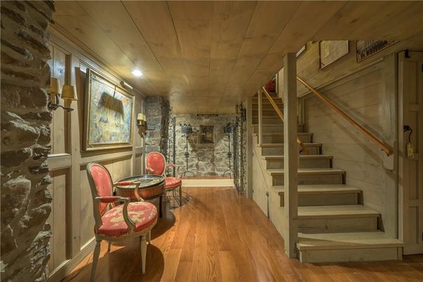 Interior, Stone Walls, Wooden Ceilings, Wood Texture Flooring