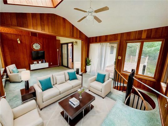 Interior, Living room, Wooden Walls