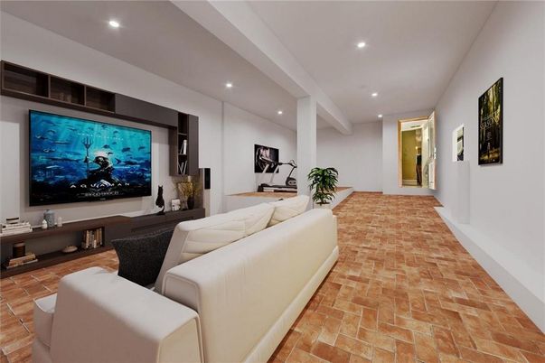 Interior, Living room, Recessed Lighting