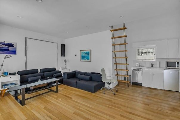 Interior, Kitchen, Living room, Recessed Lighting, Wood Texture Flooring
