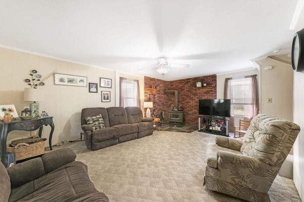 Fireplace, Interior, Living room, Stone Walls