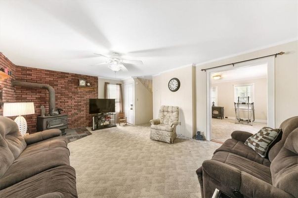 Interior, Living room, Stone Walls