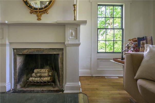 Fireplace, Interior, Wood Texture Flooring