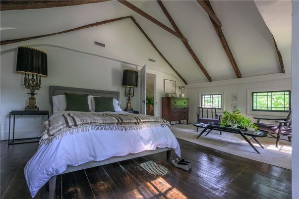 Bedroom, Interior, Wooden Beams, Wood Texture Flooring