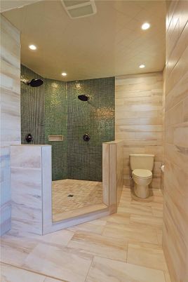 Bathroom, Interior, Recessed Lighting, Wooden Walls