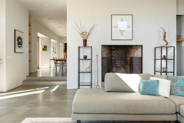 Fireplace, Interior, Living room, Recessed Lighting