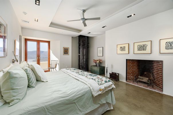 Bedroom, Fireplace, Interior, Recessed Lighting