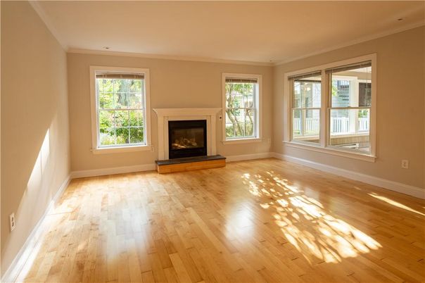 Empty room, Fireplace, Interior, Wood Texture Flooring