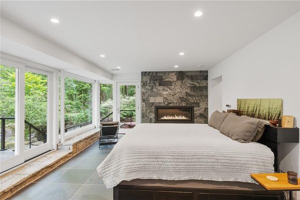 Bedroom, Fireplace, Interior, Recessed Lighting