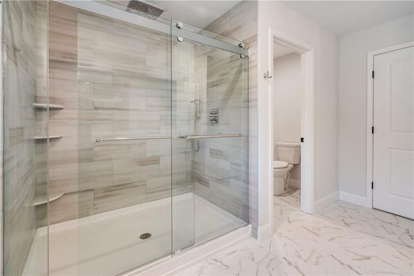 Bathroom, Glass Shower, Interior, Marble