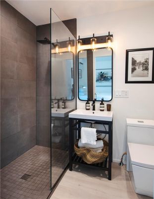 Bathroom, Interior, Wood Texture Flooring