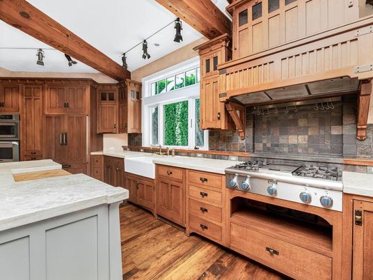 Interior, Kitchen, Wood Texture Flooring