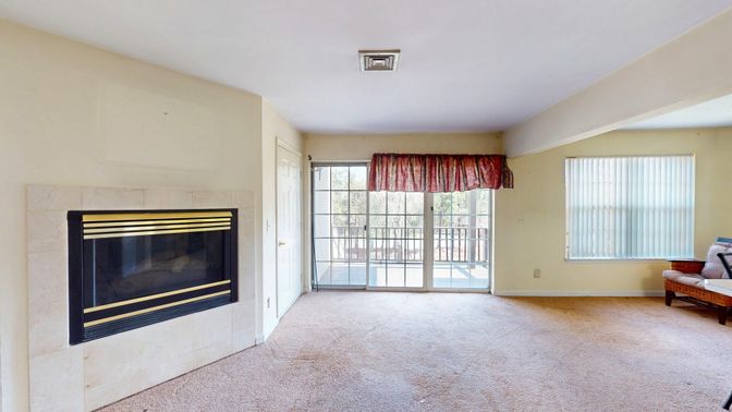 Empty room, Fireplace, Interior
