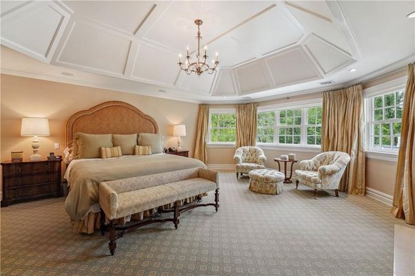 Bedroom, Chandelier, Interior, Recessed Lighting