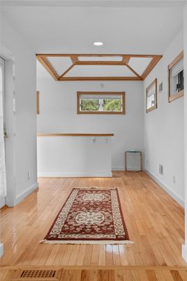 Empty room, Interior, Recessed Lighting, Wooden Beams, Wood Texture Flooring