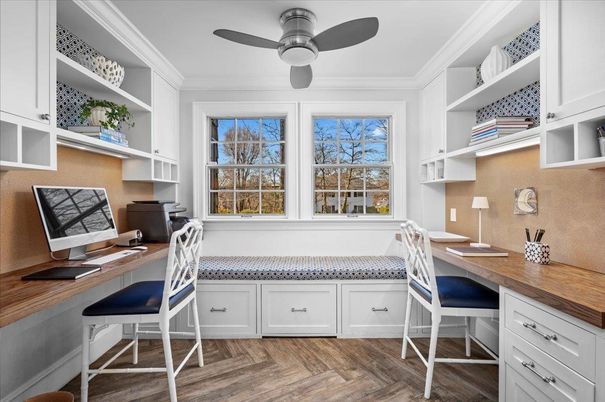 Home Office, Interior, Wood Texture Flooring