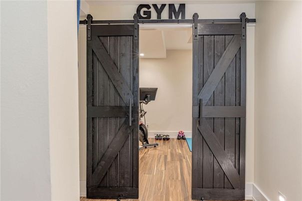 Fitness Equipment, Interior, Wood Texture Flooring