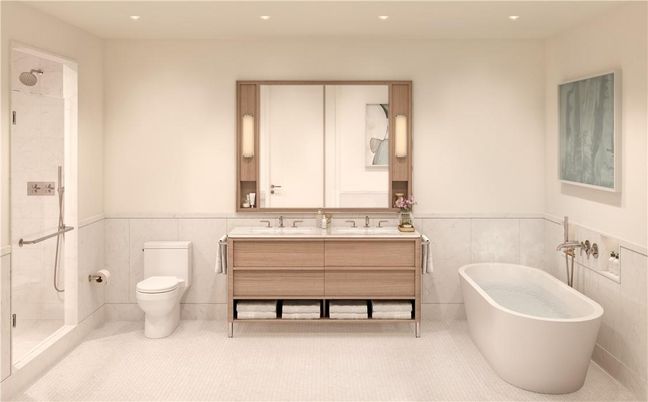 Bathroom, Dual Sink Vanities, Free Standing Baths, Interior, Recessed Lighting