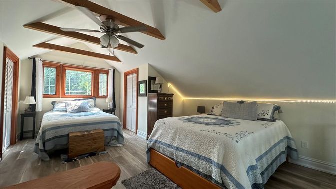 Bedroom, Interior, Wooden Beams, Wood Texture Flooring
