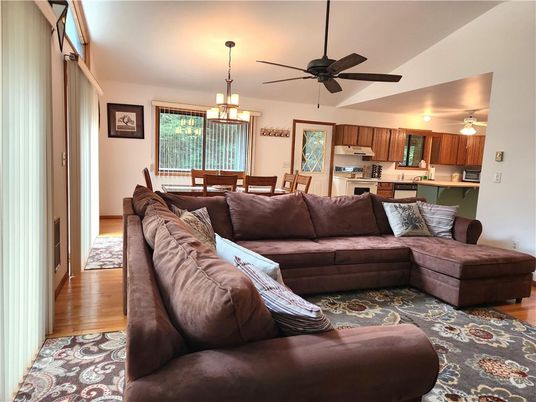 Chandelier, Dining room, Interior, Kitchen, Living room, Pendant Lights, Wood Texture Flooring